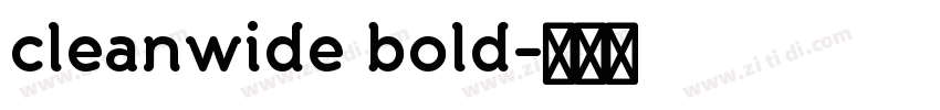 cleanwide bold字体转换